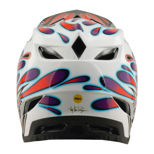 CAPACETE TLD D4 COMPOSITE - OVERSPRAY WHITE / RED
