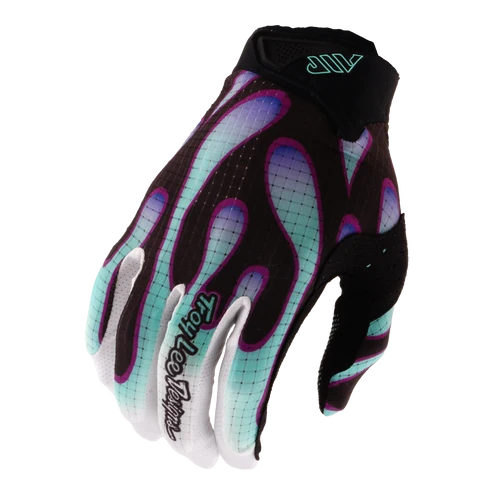 TLD AIR GLOVES OVERSPRAY BLACK / REAL TEAL
