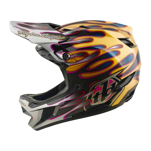 CAPACETE TLD D4 CARBON - OVERSPRAY GOLD