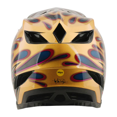 CAPACETE TLD D4 CARBON - OVERSPRAY GOLD