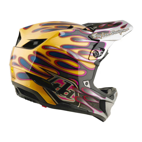 CAPACETE TLD D4 CARBON - OVERSPRAY GOLD