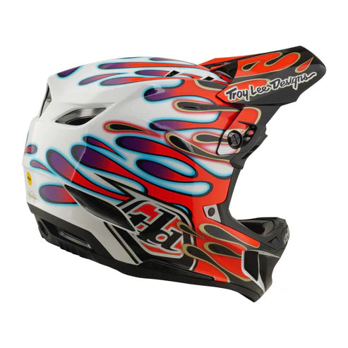 CAPACETE TLD D4 COMPOSITE - OVERSPRAY WHITE / RED