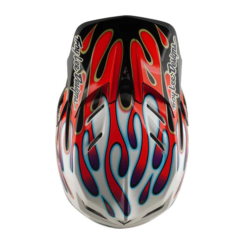 CAPACETE TLD D4 COMPOSITE - OVERSPRAY WHITE / RED